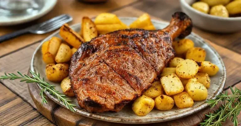 peru assado com batatas