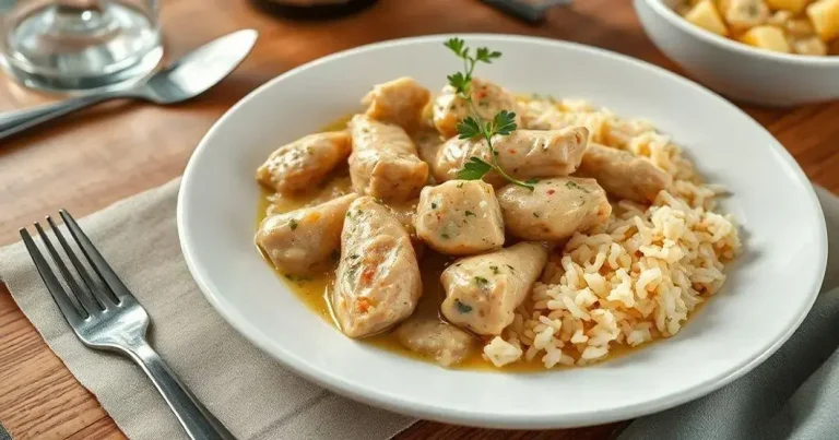 strogonoff de frango simples