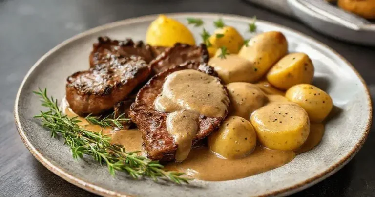 Carne com Batata e Molho Cremoso carne de panela com batata