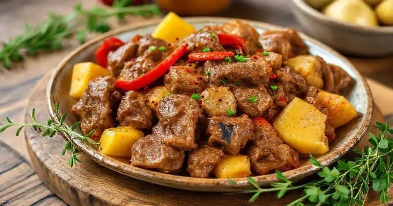 Carne com Batata e Pimentão carne de panela com batata