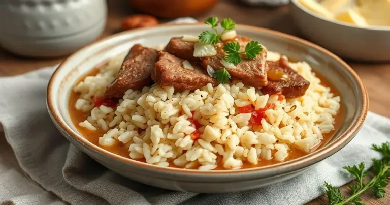 risoto de carne